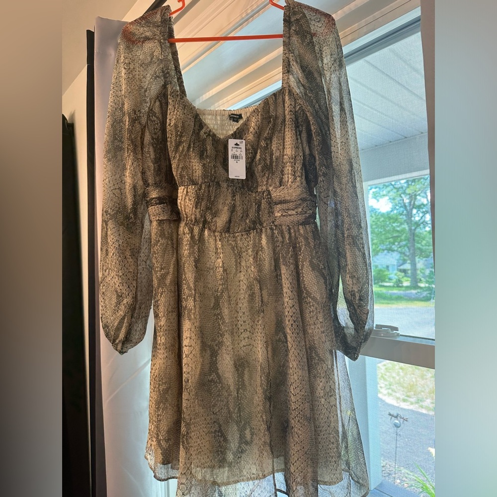 Express Snakeskin Everywhere Dress